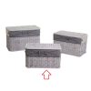 Baule In Rattan Bianco/Grigio Leonardo Piccolo Rettangolare